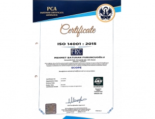 ISO 14001: 2015 Sertifikamız