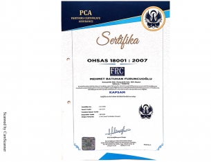 OHSAS 18001 : 2007 Certificate